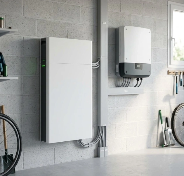Batterie de stockage résidentielle raccordée à une installation solaire